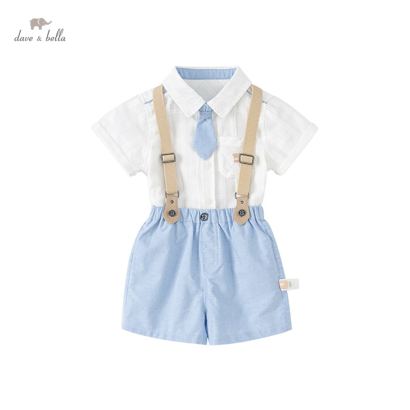 Formal Blue Collar Set with Tie (12mths-7yrs)
