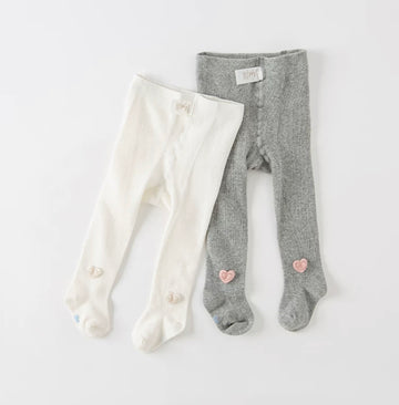 Tights With Heart Motif (6mths-7yrs)