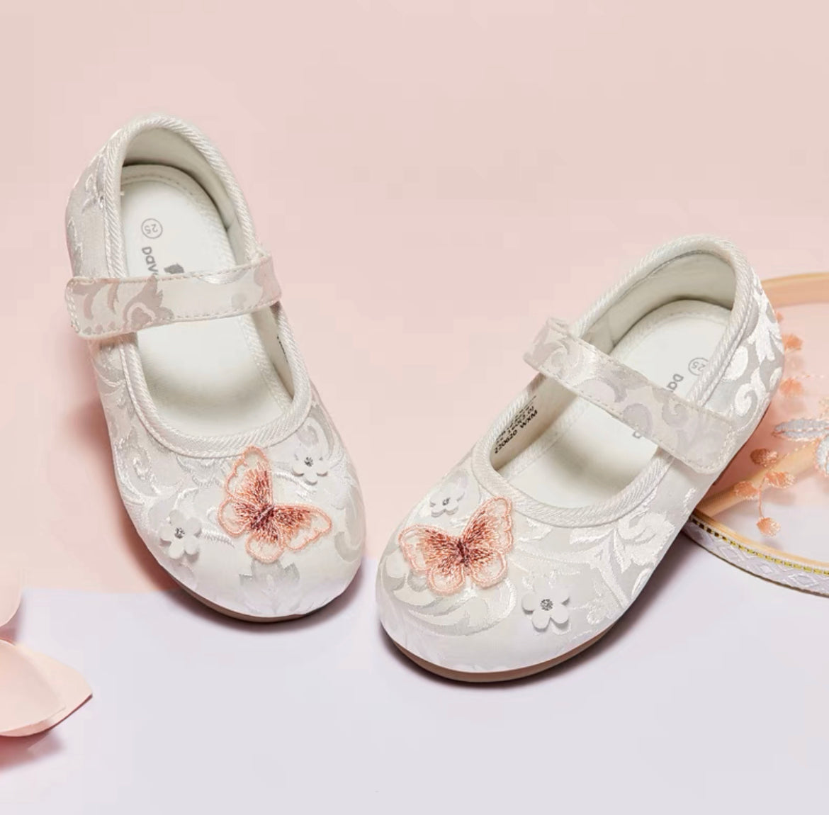 Butterfly Embroidery Flower Design Shoes