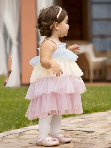 Rainbow Color Tiered Dress (12mths-6yrs)