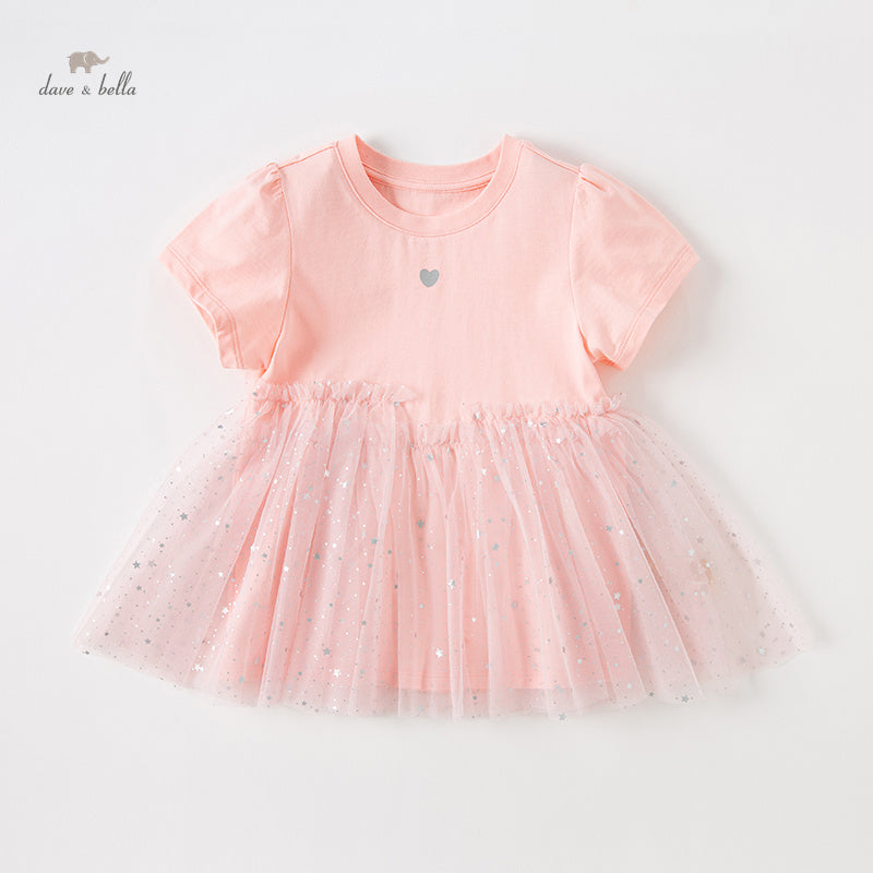 Top Cotton Mesh Antibacterial Fashion Sweet Party T-shirt (18mths-11Y)