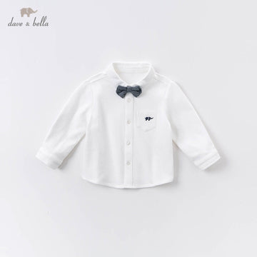 Plain White Shirt with Bow (12mths-9yrs)
