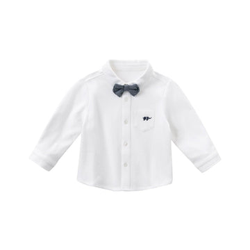 Plain White Shirt with Bow (12mths-9yrs)