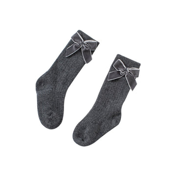 Velor Ribbon Highknee Sock (NB-7yrs)